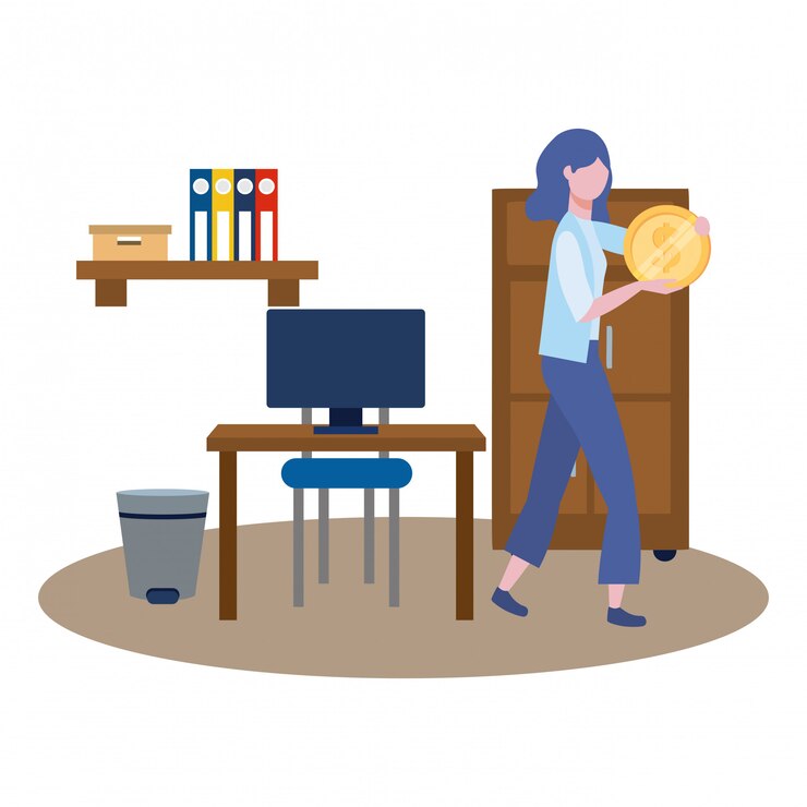 Free Vector business woman avatar of cartoon   