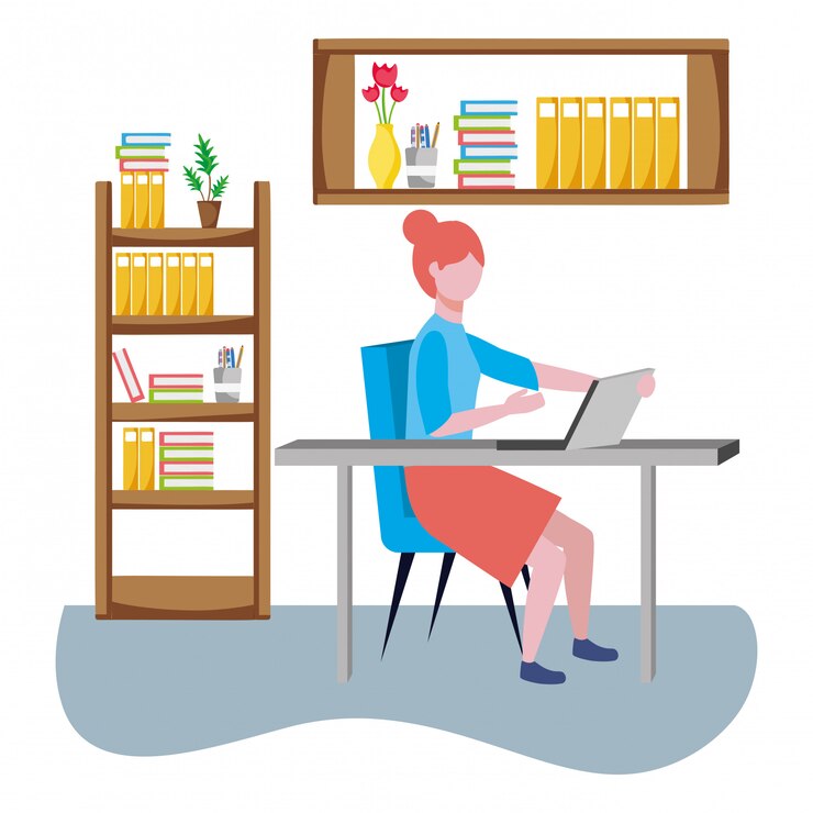 Free Vector business woman avatar of cartoon   