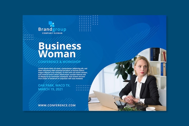 Business woman banner template