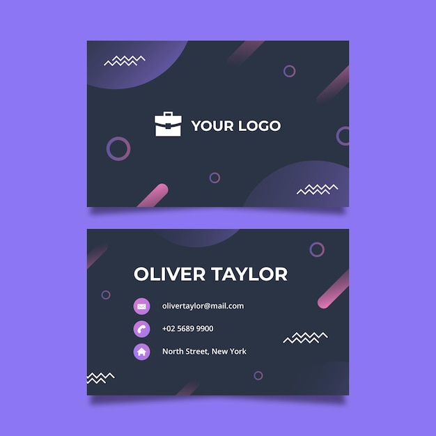 Free vector business woman business card template