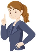 A business woman cartoon character