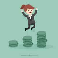 Free vector business woman cartoon