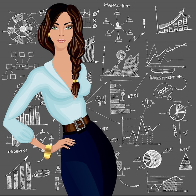 Business woman character