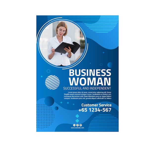 Business woman poster template