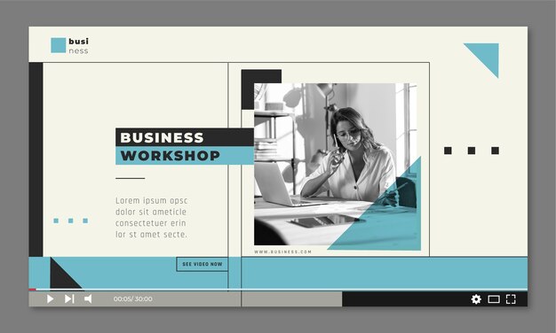 Business workshop youtube thumbnail template