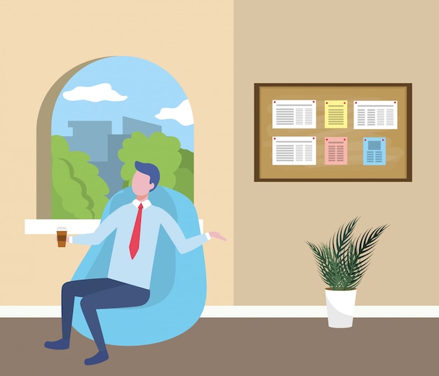 businessman avatar cartoon 