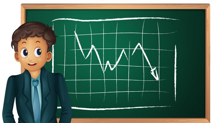 Free Vector businessman and blackboard