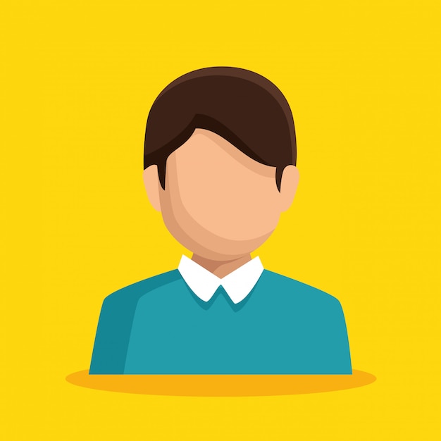 businessman character avatar isolated