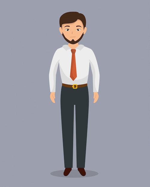 businessman character avatar isolated