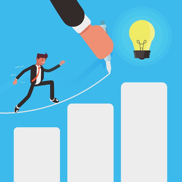 businessman character improving