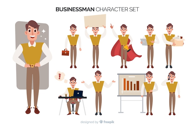 Businessman character set