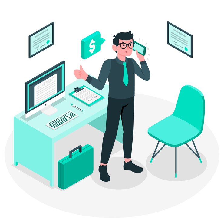 Free Vector businessman concept illustration