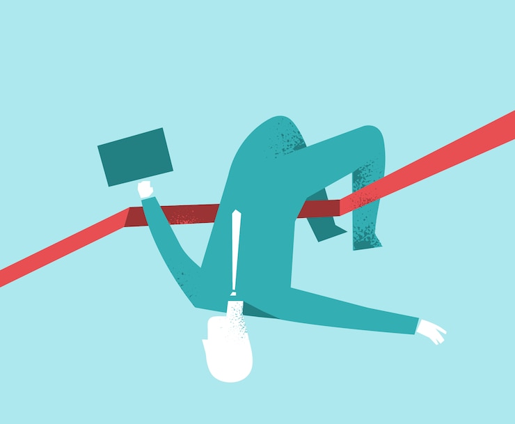 Free Vector businessman doing high jump