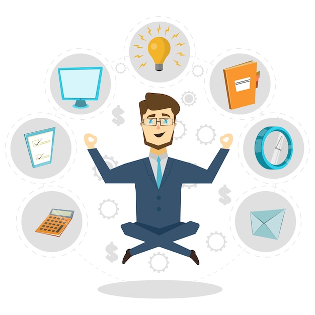 Free vector businessman elemets concept