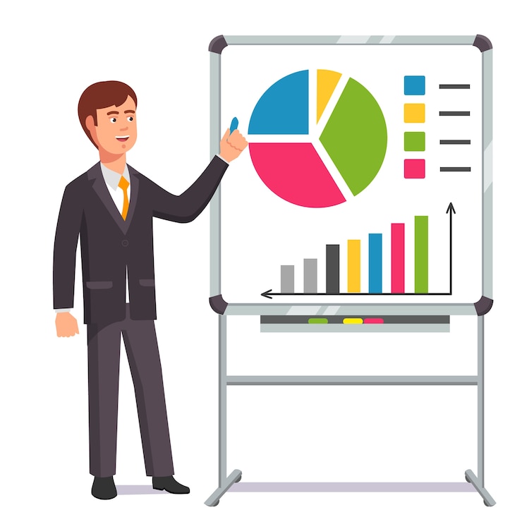 Free Vector businessman giving a speech