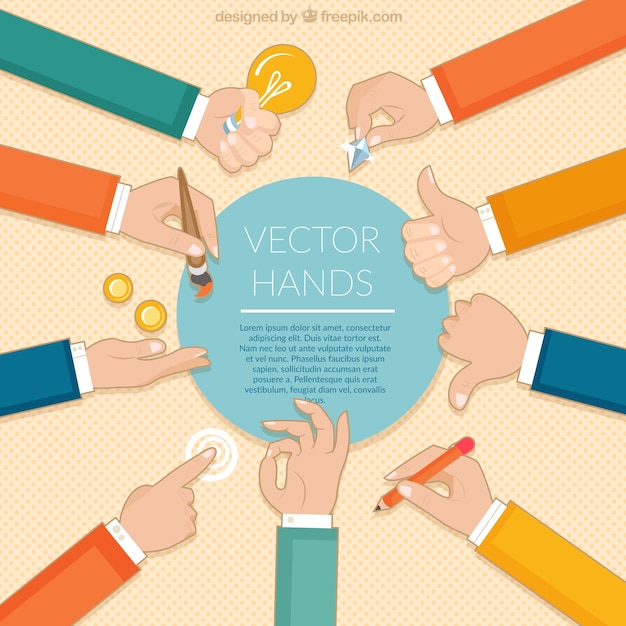 Free vector businessman hands template