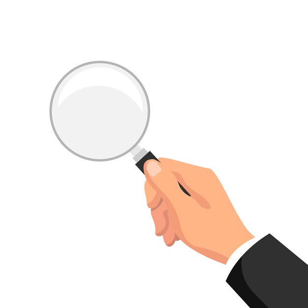 Free Vector Magnifying Glass In A Hand