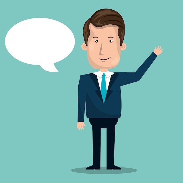 Free vector businessman talking