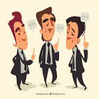 Free vector businessmen character background