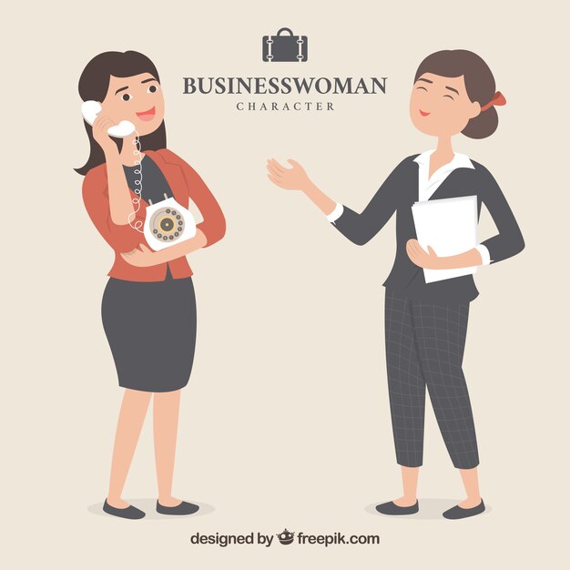 Businesswoman characters in different situations