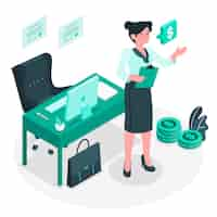 Free vector businesswoman concept illustration