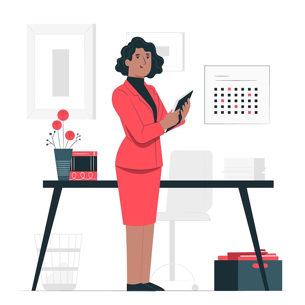 Free vector businesswoman concept illustration