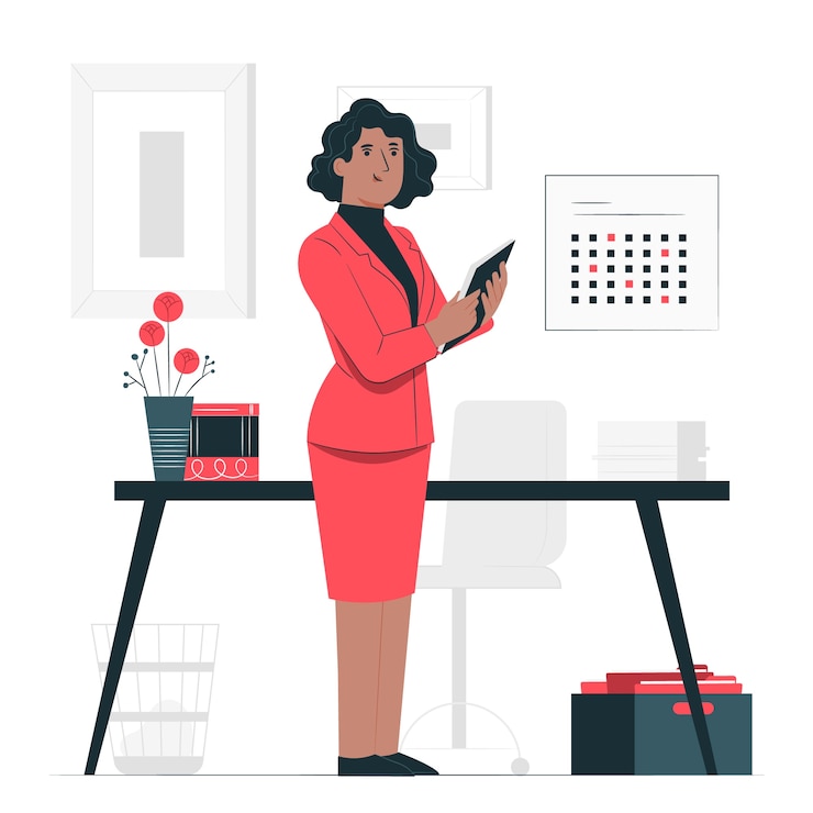 Free Vector businesswoman concept illustration