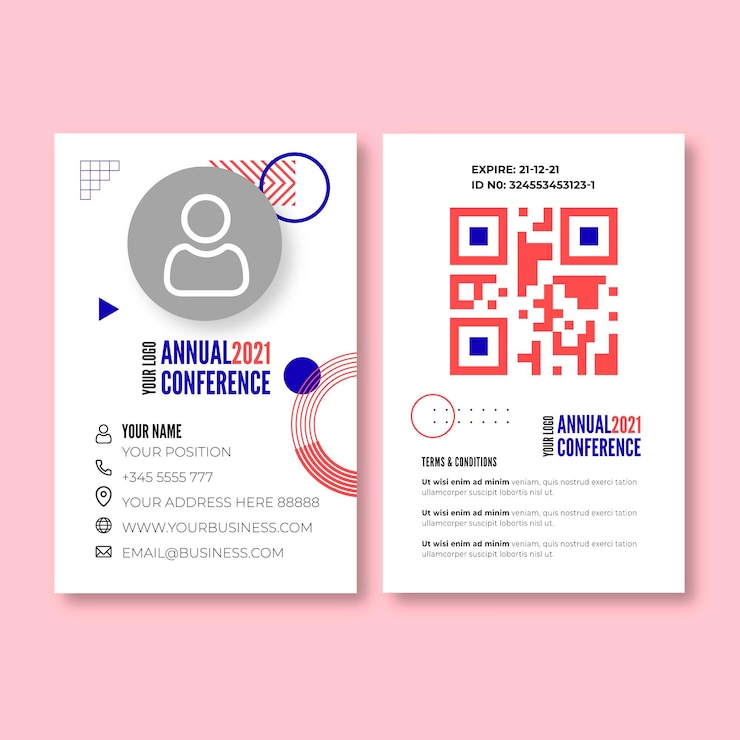 Free Vector businesswoman id card template