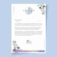 Free vector businesswoman letterhead template with elegant elements