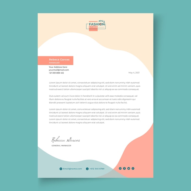 Free vector businesswoman letterhead template