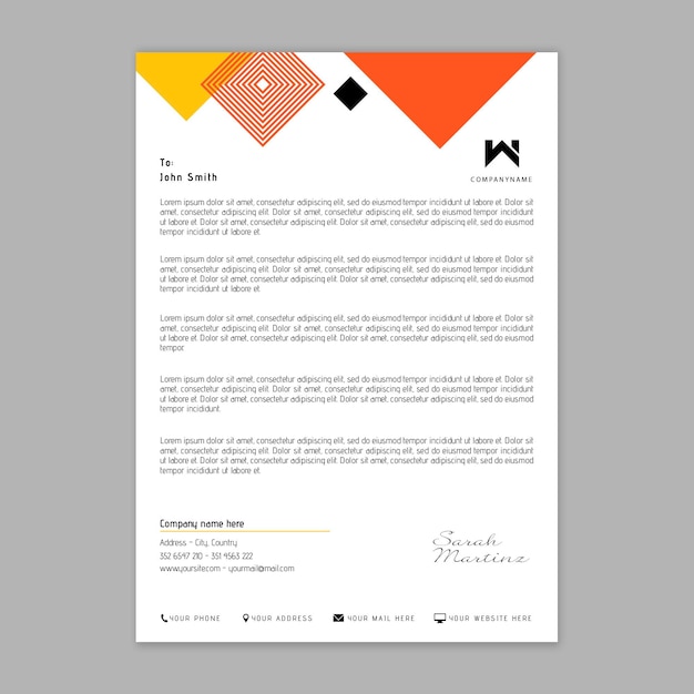 Businesswoman letterhead template