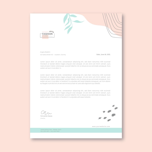 Free vector businesswoman letterhead template