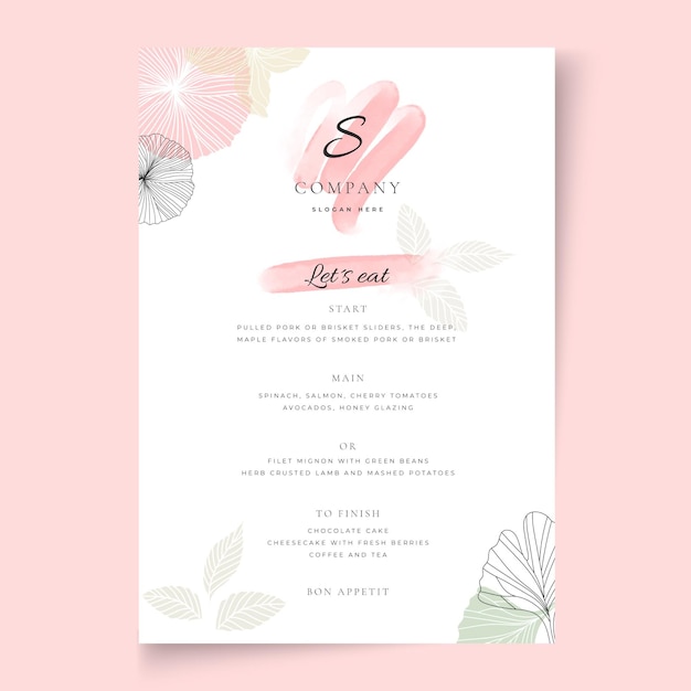 Free vector businesswoman vertical menu template