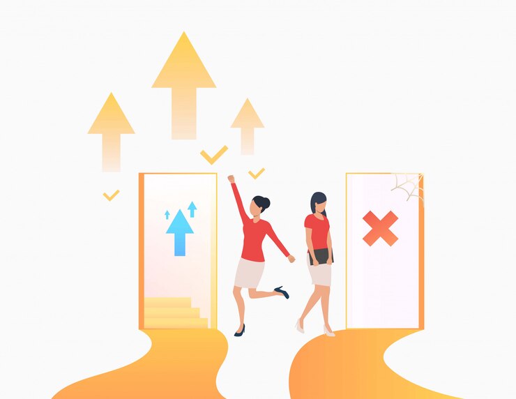 Free Vector businesswomen making career