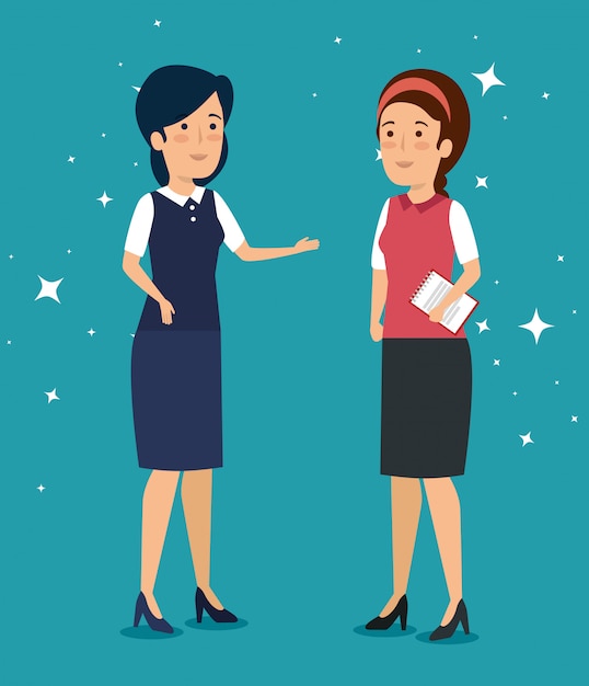 Free vector businesswomen talking