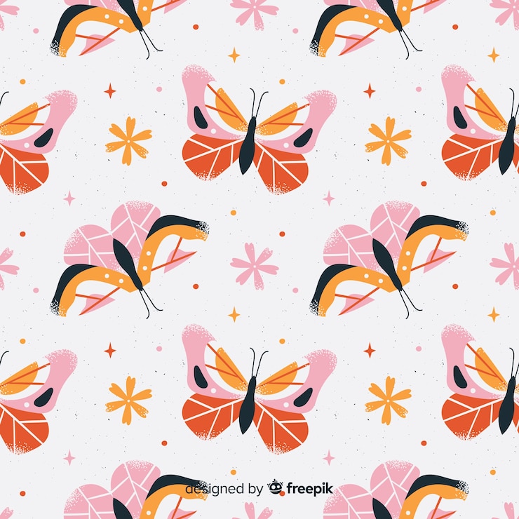 Free Vector butterflies background