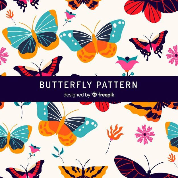 Free vector butterflies background