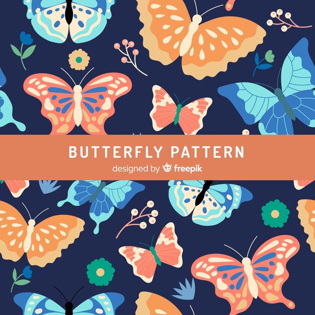 Free Vector butterflies and flowers background