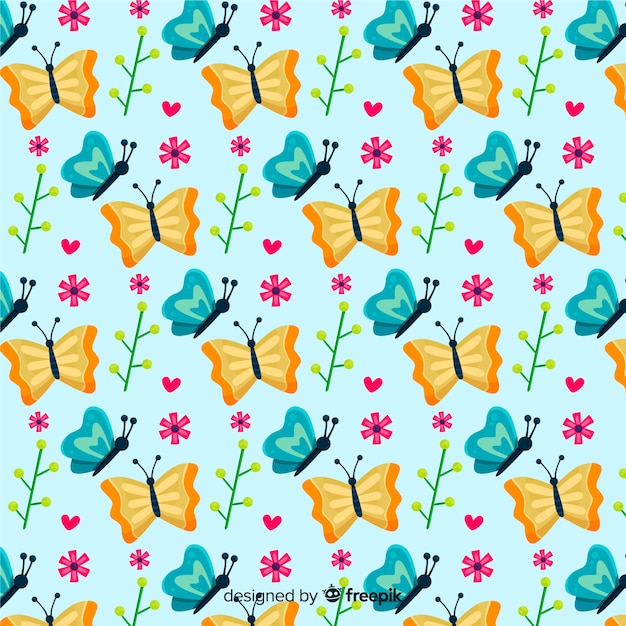 Butterflies flying background