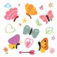 Free vector butterflies illustrations collection