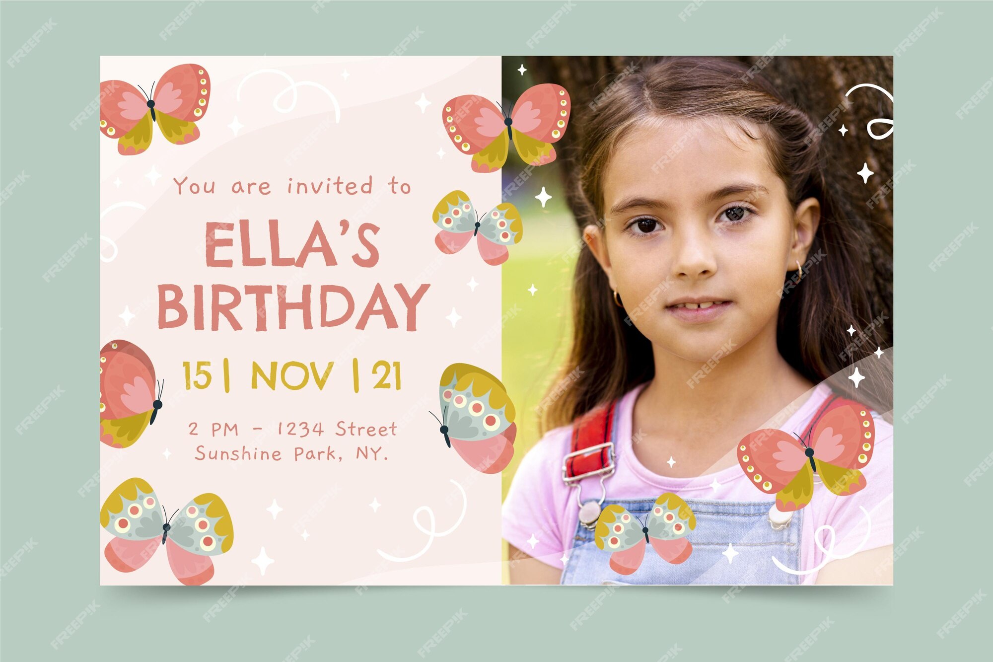 free-vector-butterfly-birthday-invitation-template-with-photo