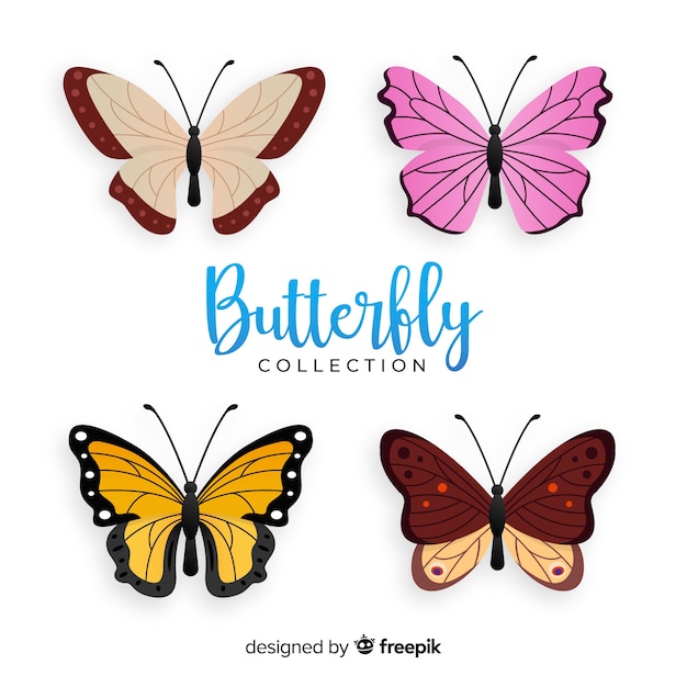 Free vector butterfly collection