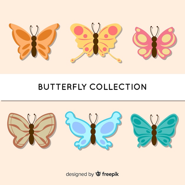 Free vector butterfly collection