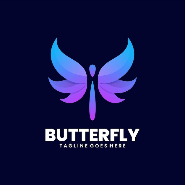 Butterfly colorful logo design