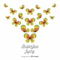 Free vector butterfly flying