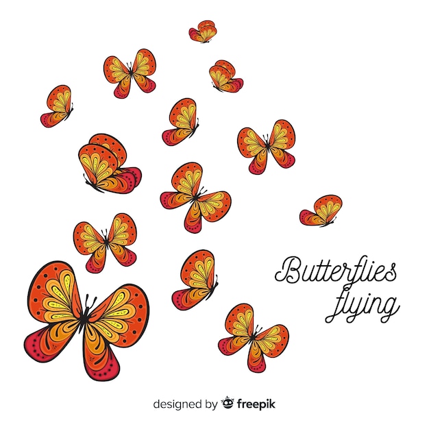 Free vector butterfly flying