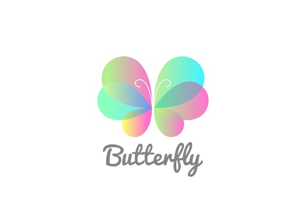Шаблон логотипа бабочка.