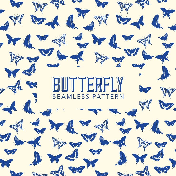 Free Vector butterfly pattern background