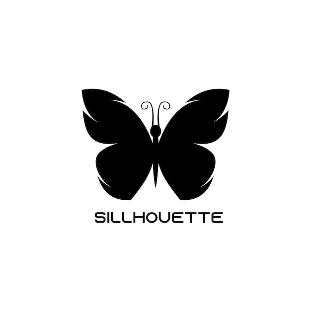 Butterfly silhouette logo vector design