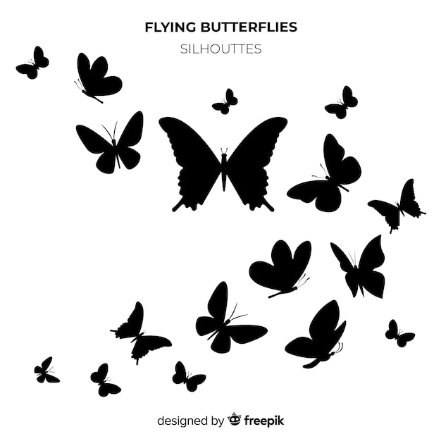 Download Butterfly Silhouettes Images Free Vectors Stock Photos Psd